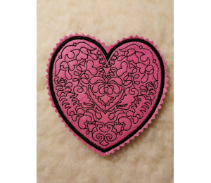 ADVENTSKALENDER 19. Dezember - Stickserie ITH - Untersetzer Herzen